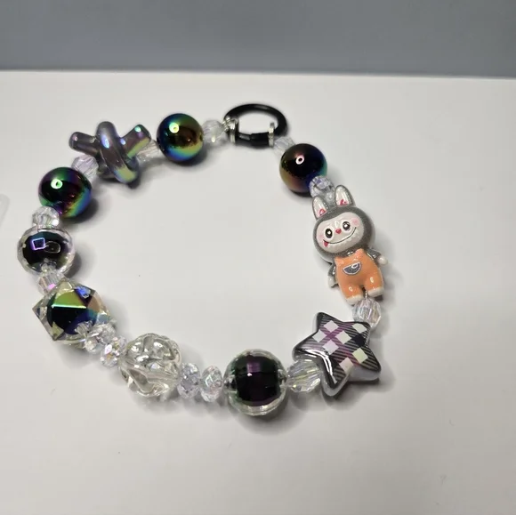 Multi-Colored Beaded Phone Charm - Picture 2 of 2